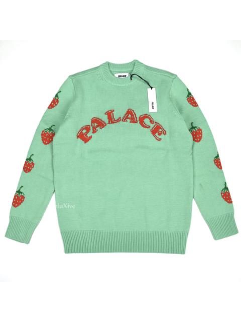 PALACE Palace Green Strawberry Logo Knit Sweater DS SS22