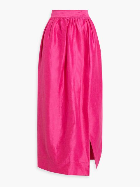 Aje. Mirabelle wrap-effect linen-blend maxi skirt