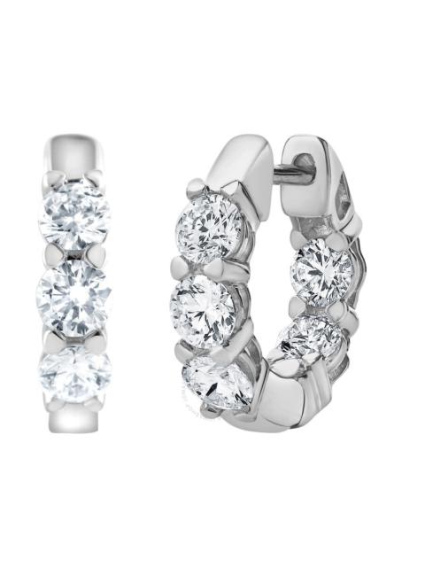 Other Designers Brilliant Diamond 14KT White Gold 1.75 Carat Lab Grown Diamond Stud Earrings for Women