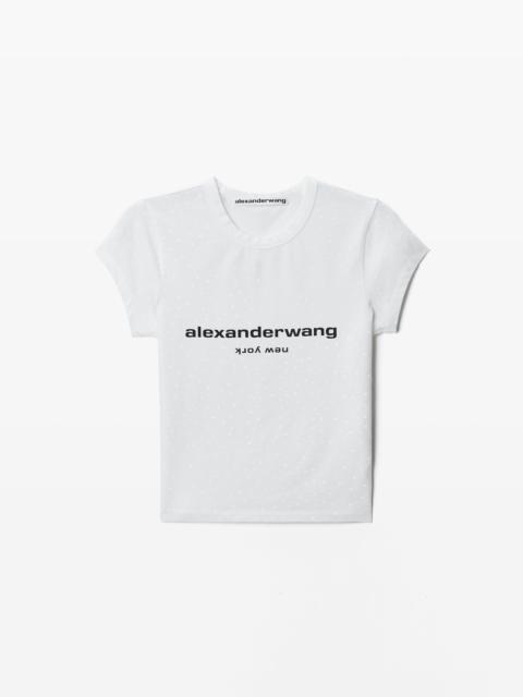 Alexander Wang Crystal Logo Cotton Baby Tee