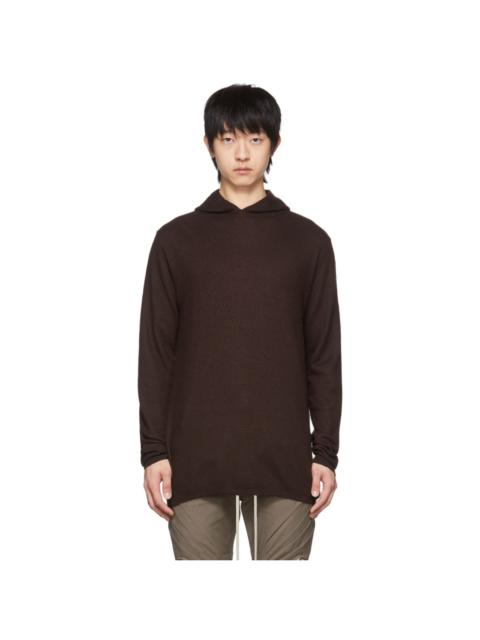 Rick Owens Brown Cashmere Hoodie