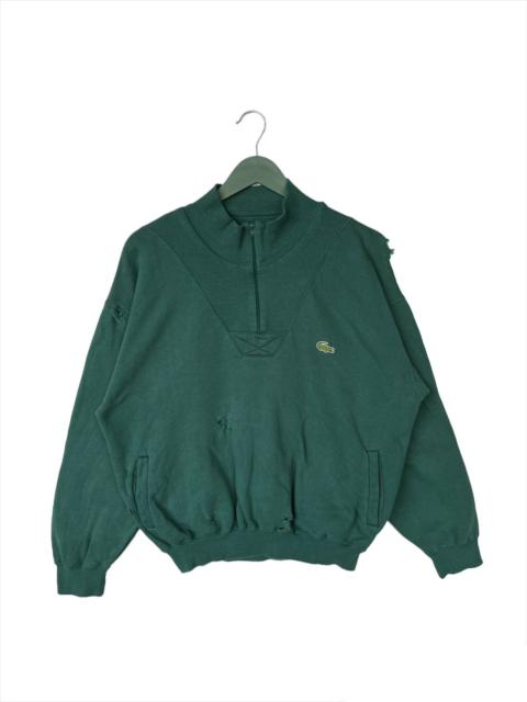 LACOSTE Vintage Half Zip Distress Lacoste Sweatshirt