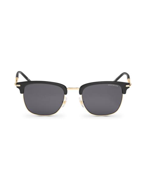 Montblanc Rectangular Sunglasses with Black Colored Injected Frame (M)