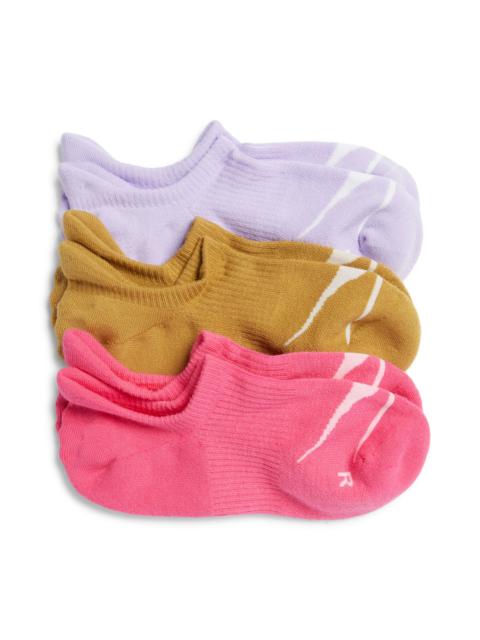 HOKA HOKA Invisible 3-Pack No-Show Socks in Neon Drgnfly /Mustrd Seed at Nordstrom