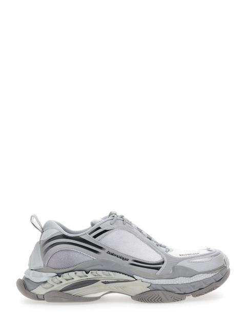 BALENCIAGA Balenciaga Men 'Triple-S 2' Grey Sneakers With Logo On The Front And Back And Worn Effect In Leather