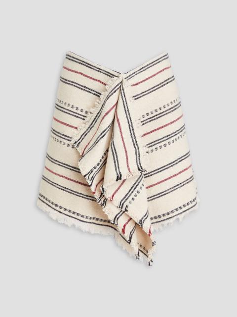 Isabel Marant Étoile Jiloa draped cotton-blend canvas mini skirt