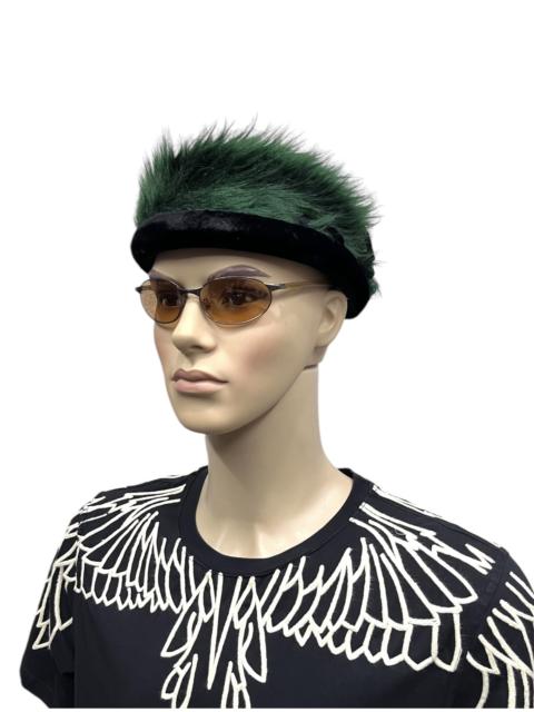 Other Designers Japanese Brand - Vintage MAXIM Punk Green Hairy Hat Vivienne Westwood Style💥