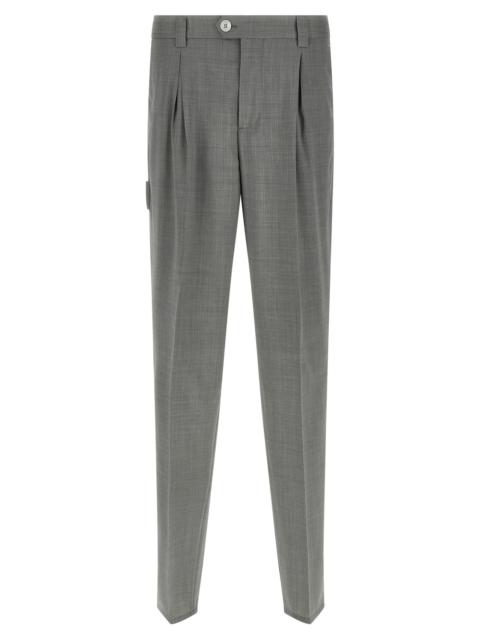 Brunello Cucinelli MéLange Wool Pants Gray