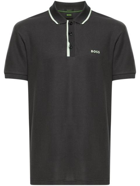 BOSS logo-appliquÃ© cotton polo shirt