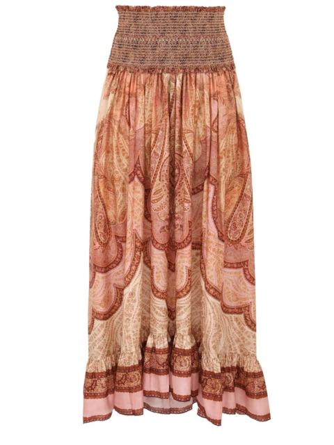 Zimmermann SILK WANDERLUST LONG SKIRT