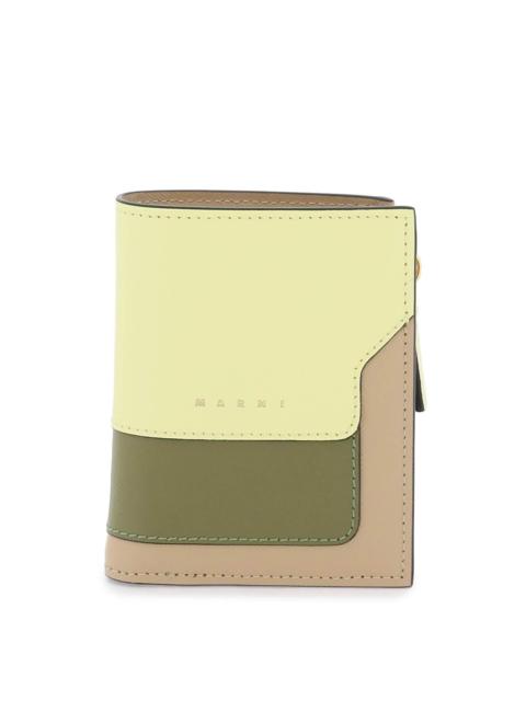 Marni Multicolored Saffiano Leather Bi Fold Wallet