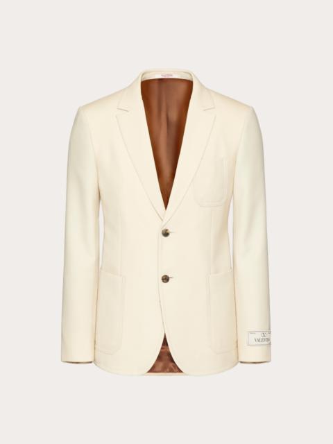 Valentino SINGLE-BREASTED WOOL JACKET WITH MAISON VALENTINO TAILORING LABEL