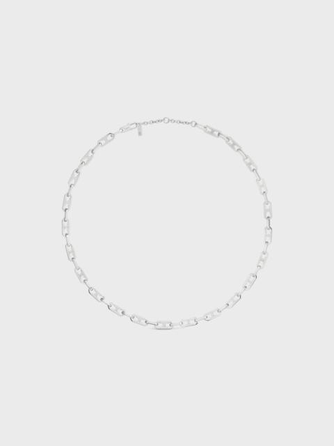 CELINE Triomphe Small Octagon Necklace in Brass with Rhodium Finish