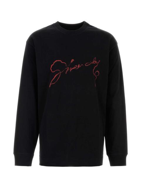 Givenchy Men Black Cotton T-Shirt
