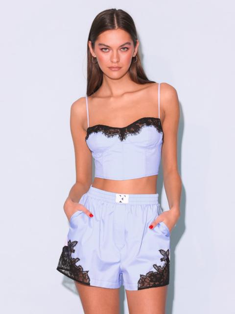 Fleur du Mal Poplin & Lace Bustier