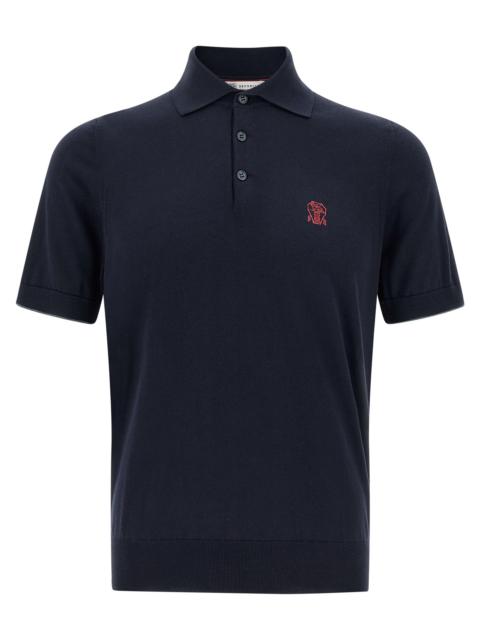 Brunello Cucinelli Brunello Cucinelli Men Logo Embroidery Polo Shirt