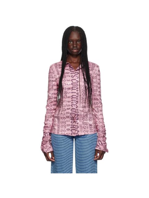 VERSACE JEANS COUTURE Pink Cutout Shirt