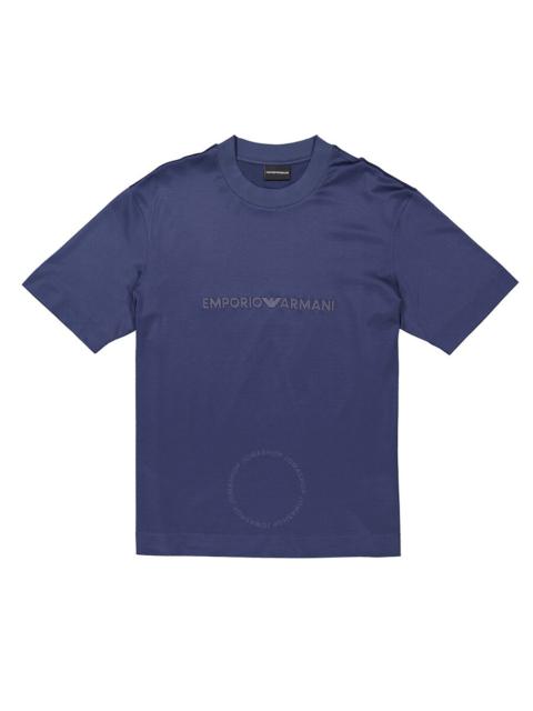 Emporio Armani Logo Embroidered Lyocell-Blend T-Shirt
