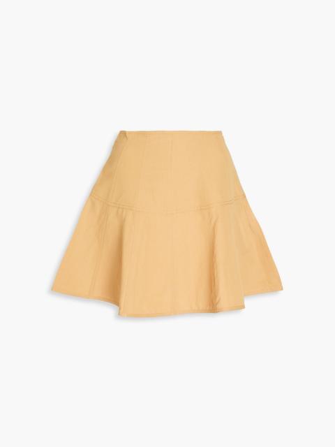 ULLA JOHNSON Kiara cotton, linen and silk-blend mini skirt