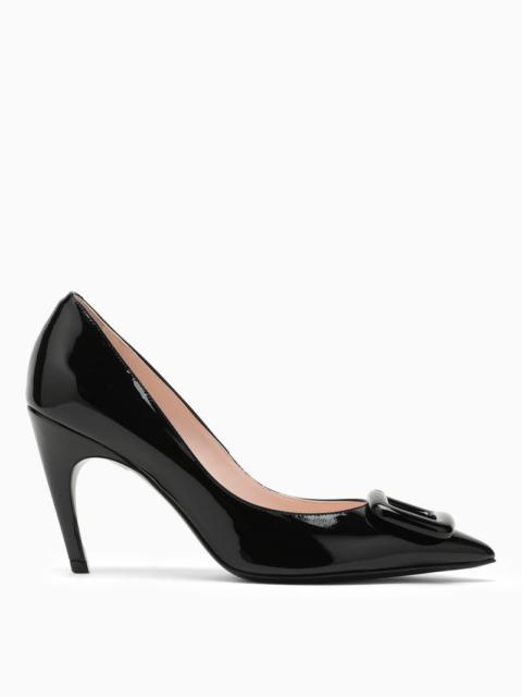 Roger Vivier Choc Black Leather Decollettè Women