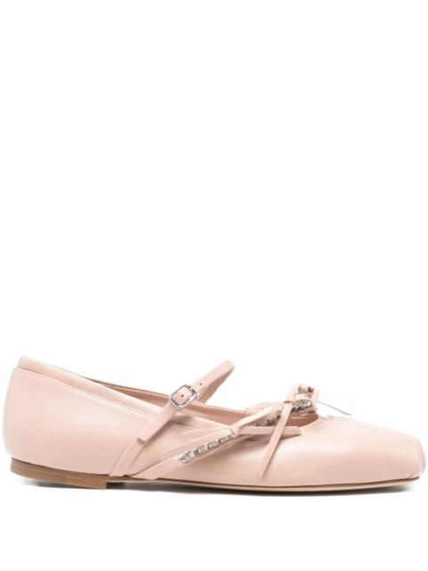 JIMMY CHOO Jimmy Choo Women Loli Leather Ballet Flats