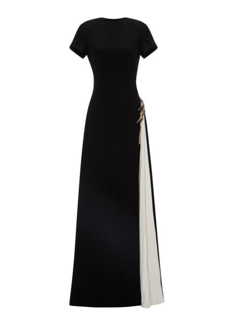 MARMAR HALIM Broach-Embellished Evening Gown black