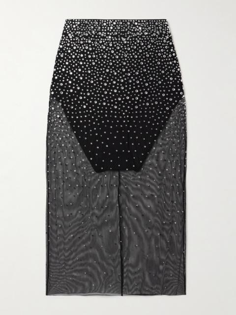 ALEX PERRY Crystal-embellished Tulle Skirt