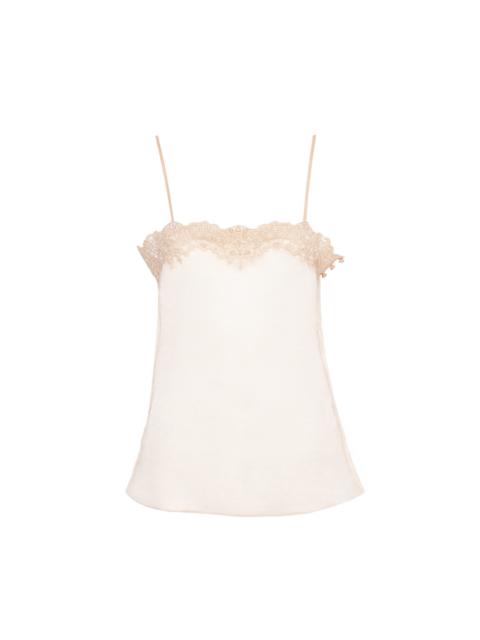 Chloé FITTED TANK TOP IN EMBROIDERED LACE