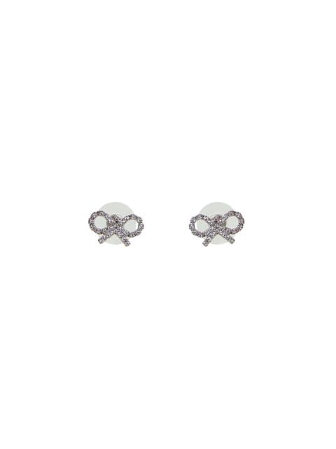 self-portrait Self Portrait Women Crystal Micro Bow Earrings