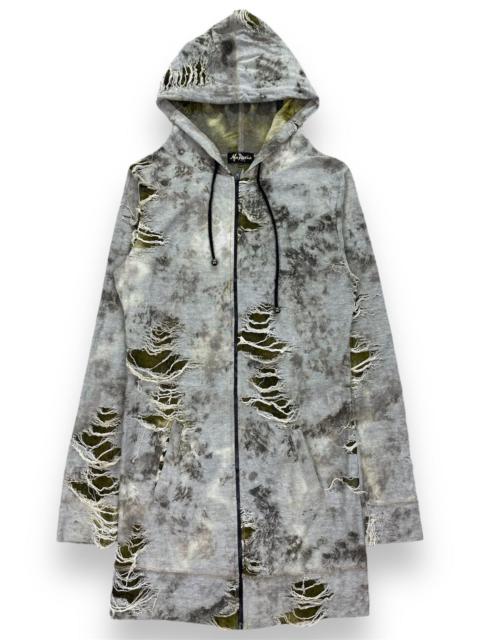 Other Designers Japanese Brand - Maraxia Distressed Bleached Zip Ups Hoodie