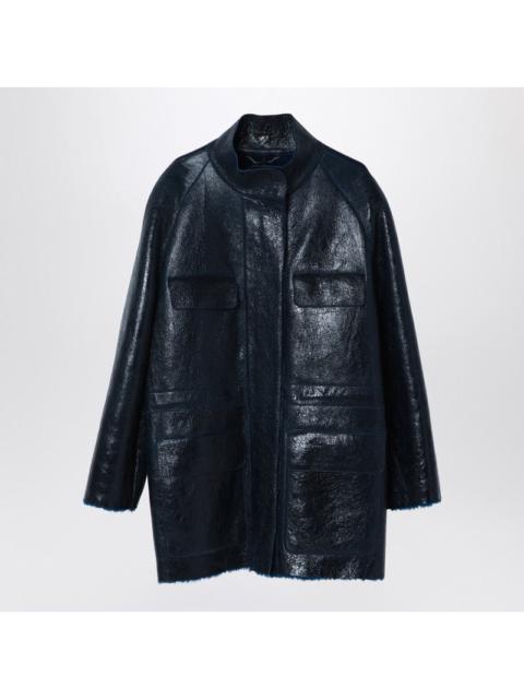 FENDI Fendi Dark Blue Sheepskin Jacket Women