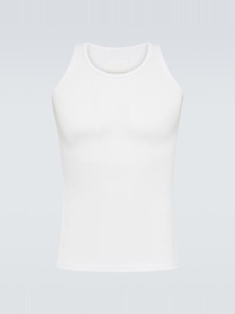 Maison Margiela Ribbed-knit cotton and silk tank top
