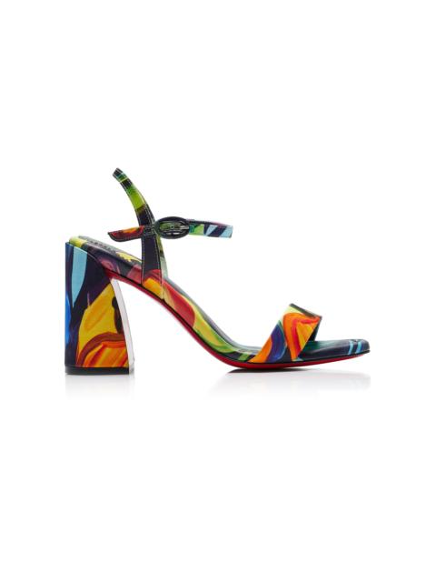 Christian Louboutin Miss Jane 85mm Printed Satin Sandals multi