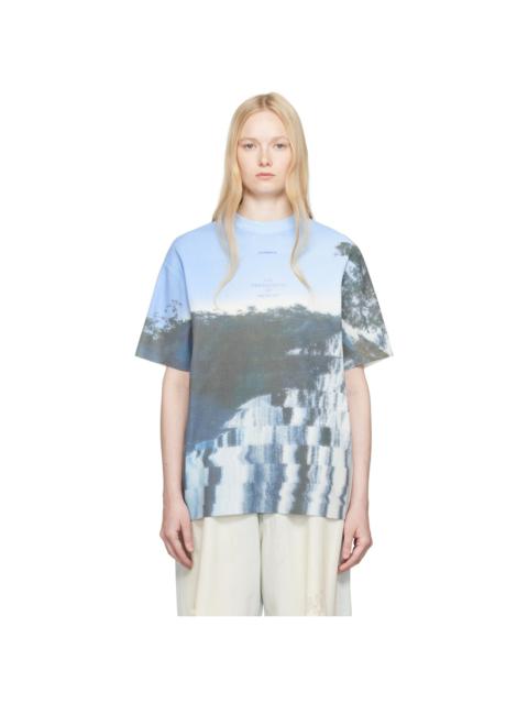 ADER error Blue Half Sleeve Knit Product. 61 T-shirt