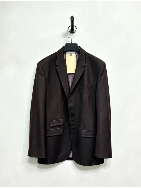 Lemaire LEMAIRE iridescent dark striped coat