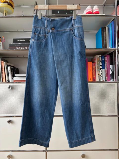 Brunello Cucinelli Brunello Cucinelli BC Blue Irregular Design Casual Denim Jeans