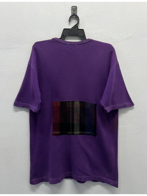 Other Designers Vintage - Comme des Garçons Homme AD2000 Purple T with Tartan Patch
