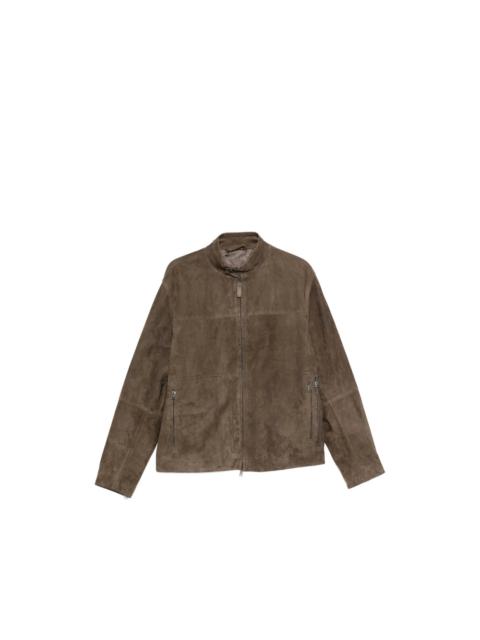 Brioni Brioni Brown Jackets - Leather Jackets Men