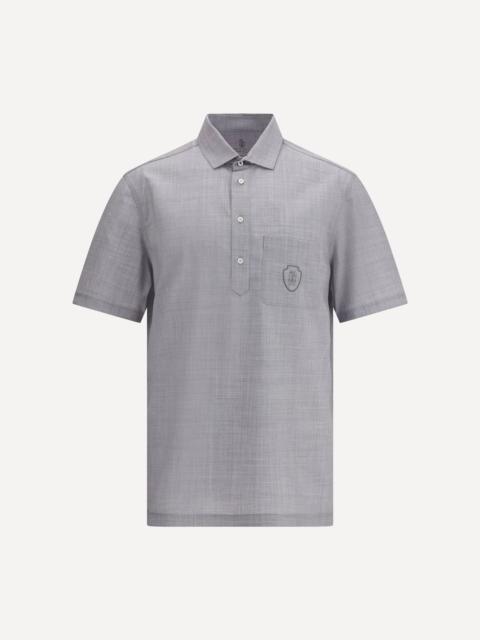 Brunello Cucinelli Virgin wool poplin polo Shirt