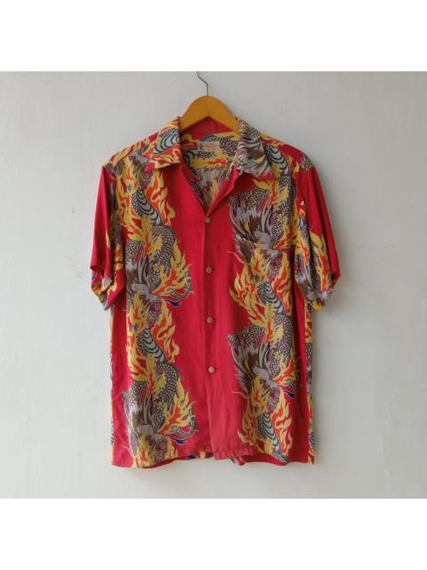 Other Designers Dry Bones Hawaiian Dragon Rayon Shirt