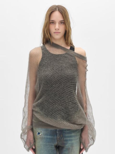 Ann Demeulemeester Dolfine Bias Cut Dropped Shoulder Sweater