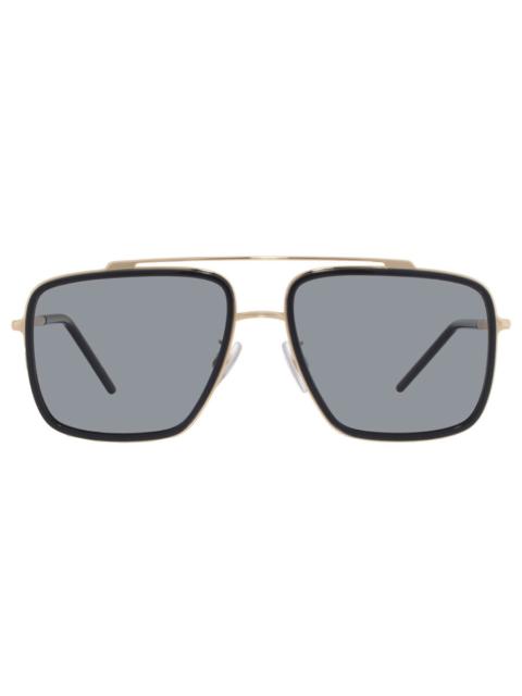 Dolce & Gabbana Dolce and Gabbana Polarized Grey Navigator Men's Sunglasses DG2220 02/81 57
