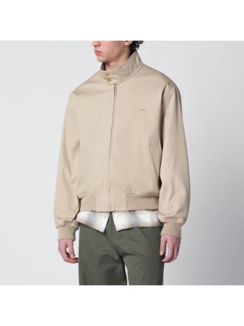 A.P.C. A.P.C. Beige Cotton Zip-Up Jacket Men