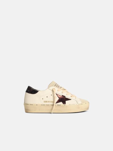 Golden Goose 'HI STAR' WHITE LEATHER SNEAKERS