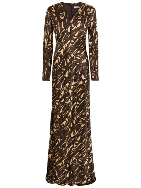 alga pacifico embroidered midi dress AGUA BY AGUA BENDITA Alga Pacifico Printed Cotton Midi Dress Agua by Agua  Bendita