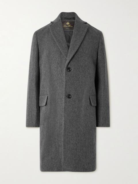 Loro Piana John Cashmere and Linen-Blend Coat Gray