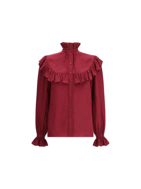 SAINT LAURENT Saint Laurent Silk Shirt With Ruffles