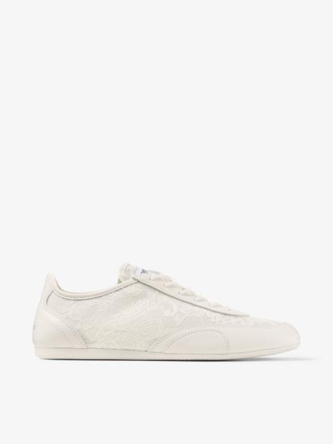 JIMMY CHOO Sunny F
Latte Leather Mix and Jimmy Choo Lace Low Top Trainers