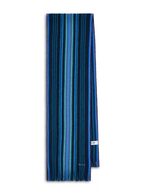 Paul Smith Striped Merino Wool Scarf