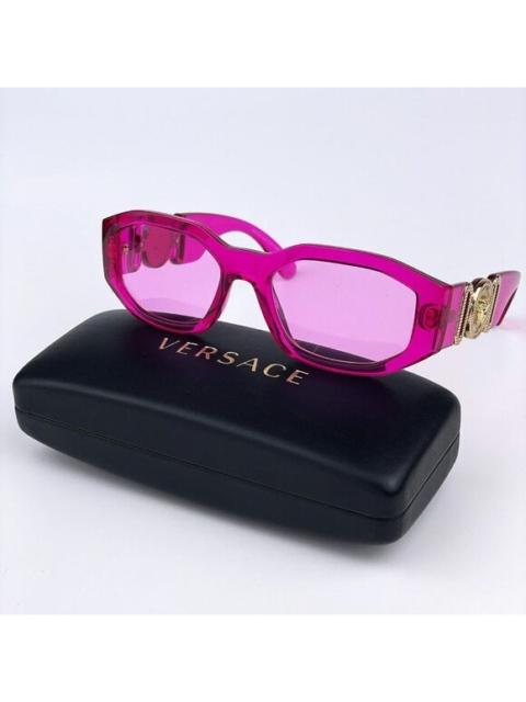 VERSACE NEW Versace VE4361 5334/5 Medusa Biggie Transparent Pink Rectangle Unisex